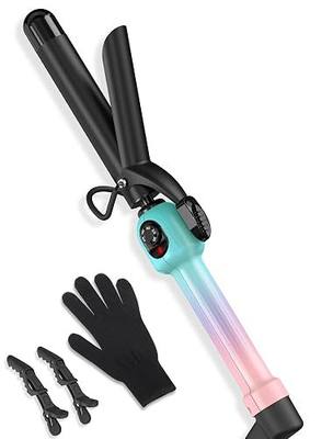 1 Inch Ceramic Medium Curling Iron for Short Hair, 280-450°F Temp Dial | 25mm Medium Barrel for Classic Curls & Natural Waves, Dual Voltage, Gradient Color