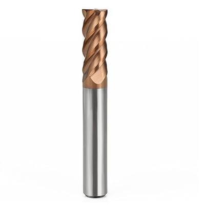 Carbide End Mill, 1Pcs 1/2 in Head & Shank 4 Flute TiAlN Coated End Mills, Milling Bits for Aluminum, Iron, Stainless Steel & Copper