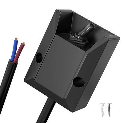 DaierTek Heavy Duty Pre-Wired Toggle Switch 12V 30A, Waterproof ON Off Switch with 2FT Lead Wire, 2 Pin SPST Latching 12 Volt Switch for Automotive Boat Marine RV Truck ATV