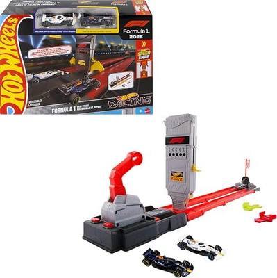 Hot Wheels Racing Formula 1 Grid Start Track Set with 2 Die-Cast Cars | F1 Playset with 1:64 Scale Oracle Red Bull Racing & Visa Cash App Racing Bulls Formula One Team Vehicles