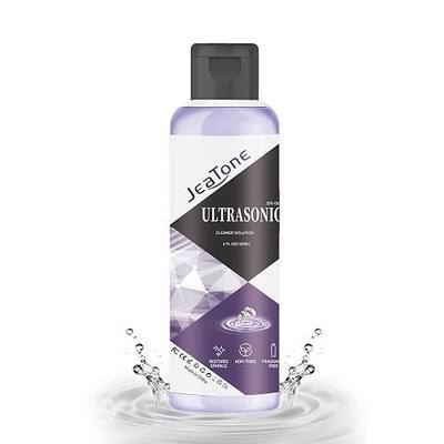 JeaTone Ultrasonic Jewelry Cleaner Solution 4oz for All Ultrasound Machines | Remove Odors Discoloration & Stains, Peach Eco Gentle Formula, High Yield Dilution, Safe On Diamonds, Gold, Silver, Purple