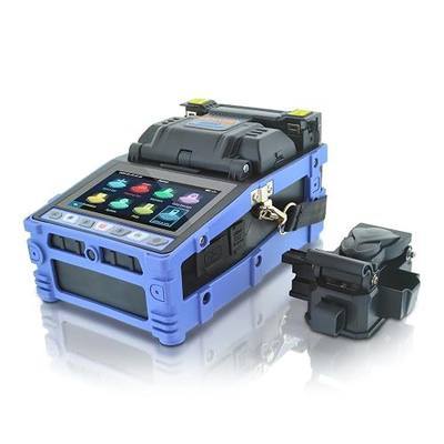 SS409F Fiber Optic Fusion Splicer, Auto Core Alignment Low Loss Fiber Splicing with OPM, 10km Fault Testing and 4.3" HD Touch Screen for FTTH/FTTx/CATV SM&MM