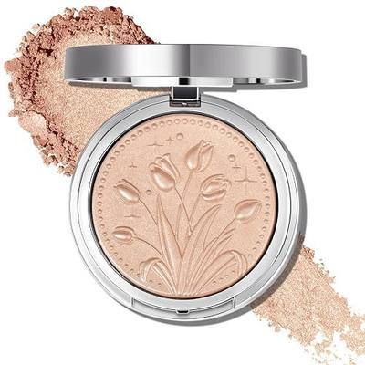 UCANBE Sparkle Bomb Baked Highlighter, Powder Highlighter Makeup, High Glossy Illuminator Palette for Face & Body, Weightless and Buildable (04 Champagne)