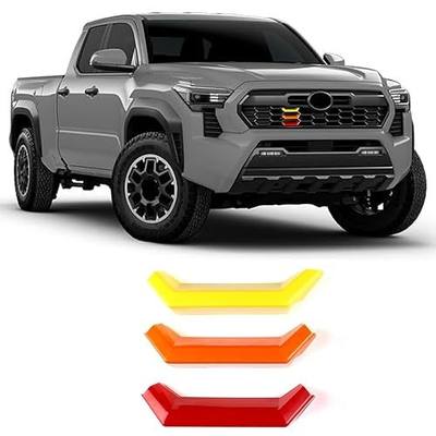 Tri-Color Grille Badge Right Side for 2024-2026 Toyota Tacoma | Fit for 2024-2026 Tacoma Accessories, TRD Grill Badge Emblem, TRD Sport Style Badge, Waterproof Acrylic, Easy Snap On