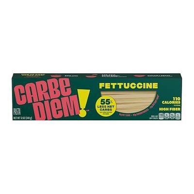 Carbe Diem!, Fettuccine, Lower Net Carb Pasta with Traditional Flavor & Texture, 8 grams of Protein, 55% Fewer Net Carbs & Only 110 Calories Per Serving