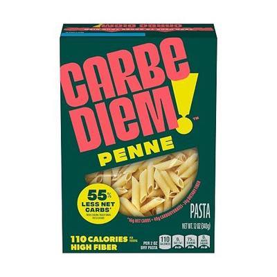Carbe Diem!, Penne, Lower Net Carb Pasta with Traditional Flavor & Texture, 8 grams of Protein, 55% Fewer Net Carbs & Only 110 Calories Per Serving