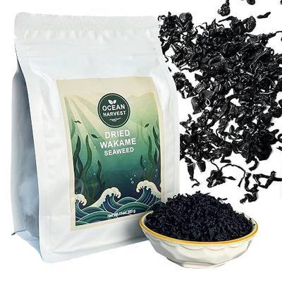 11oz(300g)Dried Wakame Seaweed – 100% Natural Sea Vegetable for Miso Soup, Seaweed Salad, Ramen,Sushi,Stir-Fry, Camping Meals & Asian Cooking, Premium Pre-Cut Dried Wakame | Gluten-Free, Vegan-Friendly,Non-GMO,Resealable Bag