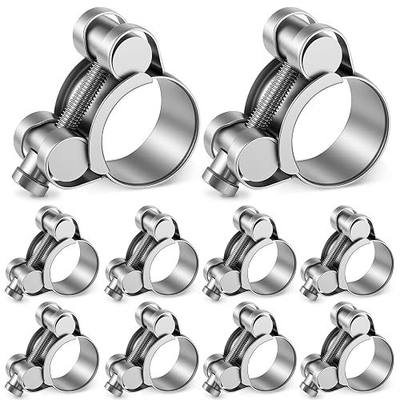 10 Pack T-bolt Hose Clamps Kit 32-35 mm Od Heavy Duty Adjustable 304 Stainless Steel T-slot Clamp for Radiator Constant Tension Exhaust