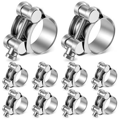 10 Pack T-bolt Hose Clamps Kit 26-28 mm Od Heavy Duty Adjustable 304 Stainless Steel T-slot Clamp for Radiator Constant Tension Exhaust