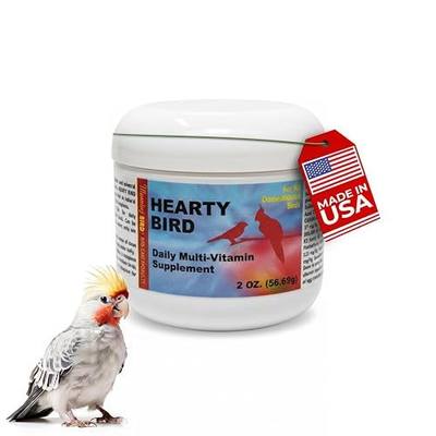 Morning Bird Hearty Bird 2 oz – Daily Multivitamin Powder for Birds – Energy Support - Healthy Growth – Nutrient Supplement for All Bird Types | Daily Multivitamin Supports Overall Wellness, Energy, Digestion, Metabolism, & Growth – Easy to Mix Supplement for All Birds
