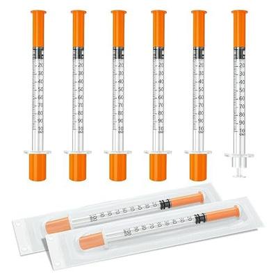 1ml Syringe 31G 5/16" 8mm, U-100 Lab Supplies, Individually Wrapped Pack of 100