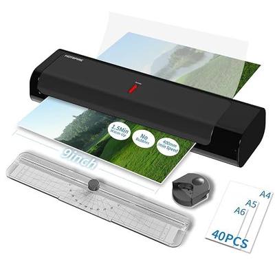 HOTSPIRE OL253 Thermal Laminator for Teachers & Home Office, Fast Preheat Desktop Laminator with Smooth & Bubble-Free Laminating, Fits A4 & Letter, 3–5 mil Pouches