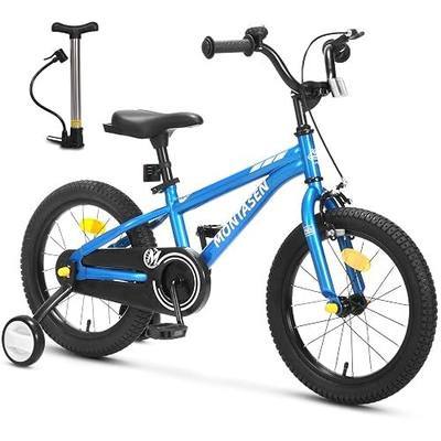 Kids Bike with Training Wheels, 12 14 16 18 Inch Boy Girl Bicycle | Toddler Bike with Dual Brake System,12-18 inch BMX Children Bicycle,Wide Tires Sturdy Bike Frame Adjustable Seat Handlebar