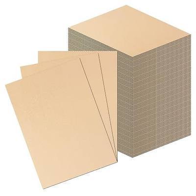 100 Pieces Corrugated Cardboard Sheets Flat CardBoard Sheets for Mailer Inserts and Dividers, Crafts, Packing, Shipping, Moving, Mailing (Brown, 5x7 Inch)