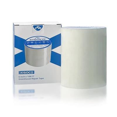 6Inch x 108FT Greenhouse Repair Tape, Heavy-Duty Waterproof | Greenhouse Tape UV-Resistant Tent Clear Repair Tape Greenhouse Plastic Sheeting Coverings Film Tape Sealing and Seaming