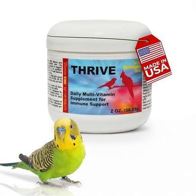 Thrive 2 oz – Daily Multi-Vitamin Bird Supplement for Immune & Recovery Support – Ideal for Sick, Injured, or Recovering Birds – Energy & Wellness Formula for Adult Birds | Formulated with Vitamins, Minerals, Protein and Electrolytes - Supports Natural Immune Response