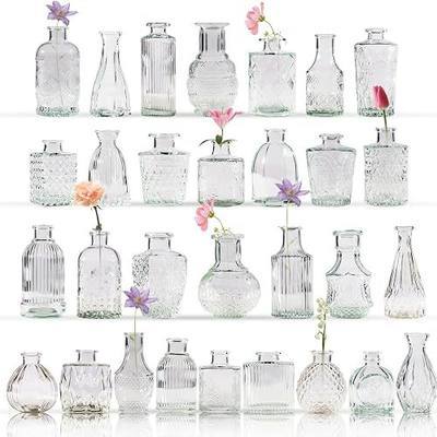 80 Pcs Bud Vase Set, Vases for Centerpieces, Cute Glass Bud Vases in Bulk, Small Vases for Flowers, Clear Vase Set for Wedding Decorations, Home Table Flower Décor
