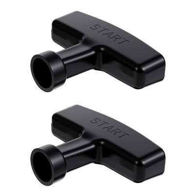 Larrel 2PCS Pull Cord Handle, Gasoline Engine Pull Starter Handle Grip, Replacement Recoil Starter Pull-Handles for Lawn Mower, Generator, Chainsaw, Trimmer, Edger Brush Cutter, Engine Parts (Black)