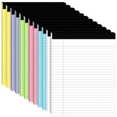 12pcs Legal Pads 8.5 x 11, Color Notepads, Perforated Wide Ruled | 30 Sheets/Pack, Colored Note Pad 8.5x11 In, Clear Print Writing Pads of Paper with Sturdy Back for Office & School Supplies