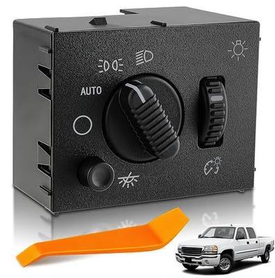 Headlight Switch Compatible with Cadillac Escalade 2003-2006, Chevy Avalanche Silverado Suburban Tahoe GMC Sierra Yukon Hummer H2, Instrument Panel Dimmer Switch, Replaces 15176678, 15194803