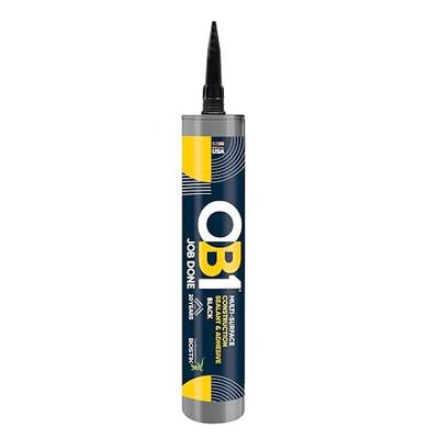 OB1 Universal Caulk Sealant & Adhesive Black 10.1oz | Professional Grade Premium All-in-One Advanced Hybrid 3-in1 | Water Resistant Internal & External | Shrink Crack UV & Fade Resistant | 1 Cartridge