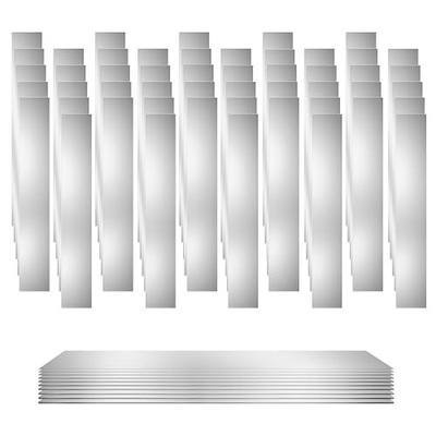50pcs 304 Stainless Steel Shim Stock Assortment, 1" Width x 6" Length 10 Thickness Sizes(0.0007“-0.01”), Thin Metal Strips, for Leveling and Alignment