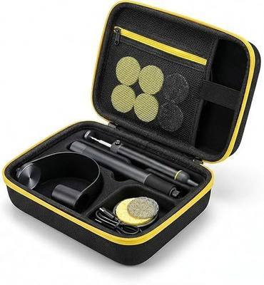 Carrying Case Compatible with Fanttik T1 Max Soldering Iron Kit | EVA Shell with Oxford Exterior, Molded Tray, Mesh Pocket, Dual Zippers and Reinforced Handle for Work, Black, Case Only