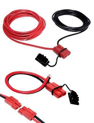 24 FT 4 AWG Quick Disconnect Winch Power Cable, Winch Wiring Kit | 4 Gauge 4 AWG Copper Wiring, Heavy Duty Quick Disconnect Cables, Flame-retardant PVC Jacket, Rated -86°F to 194°F