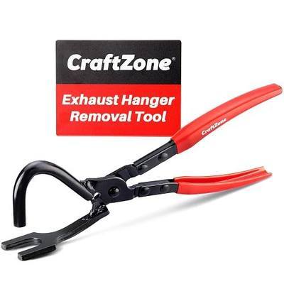 Exhaust Hanger Removal Tool Pliers Heavy Duty Carbon Steel with Narrow Offset Jaw for Tight Spaces 12 Inch Length for Car Truck and Auto Repair DIY Use