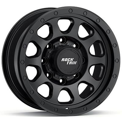 RockTrix RT111 17x8.5 Matte Black Wheels, 8x170 Bolt Pattern 0mm Offset, 4.75" Backspacing, Heavy-Duty 8 Lug Rims Compatible with Ford F250 and Fits Ford F350 Super Duty 1999-2026