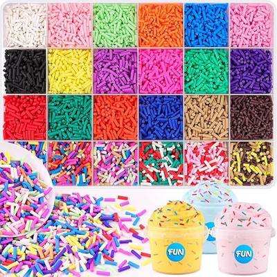 24-Grid TINKRSTUFF Slime Mix Ins Non-edible Polymer Clay Slime Add Ins|Fake Sprinkles for Crafting, Nail Art Design, Lip Gloss, Cellphone Decorations Assorted Sprinkle Fake Candy Accessories for DIY