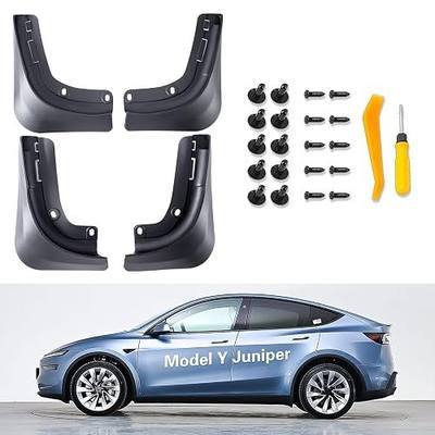 Mud Flaps for Tesla Model Y Juniper 2025-2026 | Set of 4 Flexible TPE Splash Guards, Crack-Resistant No-Drill Install, Durable All Weather,Tesla Model Y Accessories