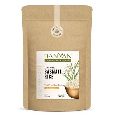 Banyan Botanicals White Basmati Rice – Organic & Pure Basmati Rice for Cooking Healthy Meals and Making Kitchari – With Resealable Zipper Bag – 2 lbs – Non-GMO Sustainably Sourced Vegan
