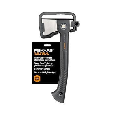 Fiskars U14 Universal Hatchet 14", ToughCoat Plating for Superior Durability & RazorEdge Steel Blade Stays Sharp, Ergonomic Axe Handle for Chopping Wood, Kindling & Path Clearing, Camping & Yard Work