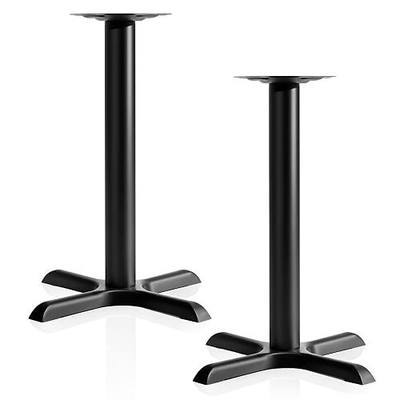 Leinuosen 2 Pack Restaurant Table Base, 22"x22" Cast Iron X-Base, 28" Tall | 500 Lbs Capacity, Cast Iron, Table Pedestal Base Only, Fits 24-30" Tops, Anti-wobble, for Dining Cafe Bar Indoor & Outdoor