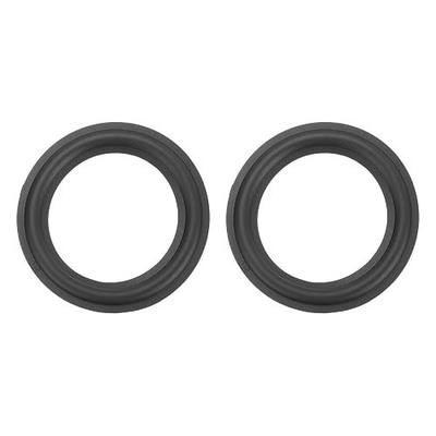 MECCANIXITY 2 Pcs 4 Inch Rubber Speaker Edge Surround Rings 98x66mm(IDxOD) Perforated Subwoofer Rings Replacement Parts for Speaker Repair or DIY, Black