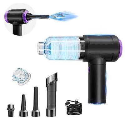 14.5KPA Computer Vacuum Cleaner &Cordless Electric Air Duster 3-in-1,110000RPM Replaces Canned Air for PC Tower &Laptop Sewing Machine Keyboard Vac USB Rechargeable Desk Crumbs Dust Cleaner