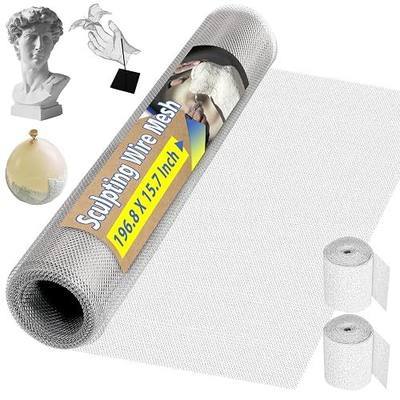 Sculpting Wire Mesh Roll for Art Crafts, Clay Sculpture (15.7 X 196.8 Inch) | Aluminum Wire Mesh, Moldable Sculpting Mesh, Craft Wire Mesh for Sculpture Projects, DIY Home Decoration