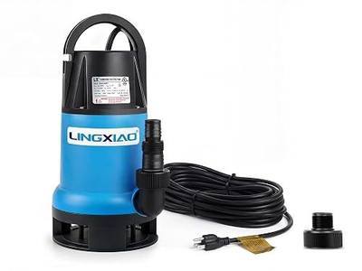 Sewage Pump 1/2 HP 2370 GPH Submersible Water Pump Thermoplastic Portable Trash Pump High Flow Water Removal for Basement Sump Basin and Sewage Well with 10ft Long Power Cord