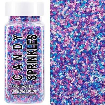 Mermaid Pastel Sanding Sugar Sprinkles, 4.6 oz Edible Purple Sugar Crystals | For Baking Cake, Ice Cream Cupcake, Wedding Party Supplies