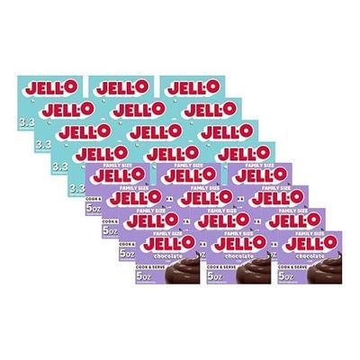 Jell-O Pudding Mix Variety Pack, Instant Dessert Mix, Creamy Pudding and Pie Filling for Snacks and Baking, White Chocolate and Chocolate Duo, Assorted Flavors, (Pack of 24)