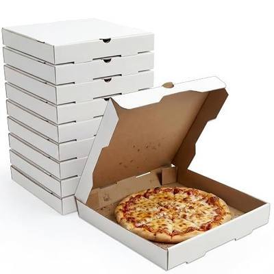 BOARDS+ Pizza Boxes 8 x 8 x 1.75 Inches (15 Pack) | White Corrugated Cardboard Pizza Boxes | Keep Your Pizzas, Baked Goods Hot & Steamy
