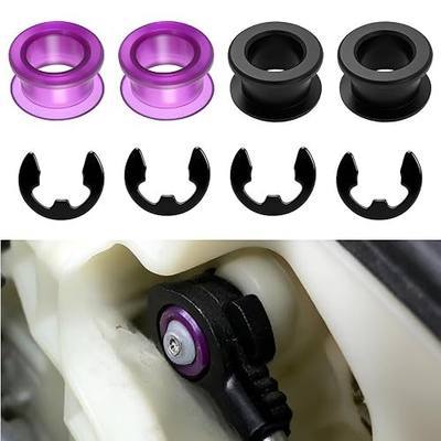 Shift Cable Bushing Kit, 2 Bushings & 2 Clips | Rubber Bushing + Metal Clip, Matches OEM 33835-08010, Fits Toyota/Chevy/Jeep, Fix Sloppy Shifter