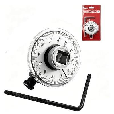 1/2" Torque Wrench Angle Gauge Tool, 360° Adjustable Adapter Measure Set | 1/2 Inch Torque Wrench,Drive Meter for Professional Rotation/Angle Measurement,Mechanical Rotary Zero Return for Cars,Trucks