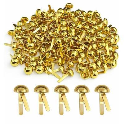 Paper Fasteners, 16 x 8mm Split Pins & Craft Brads – Mini Brads for Paper Crafts, Small Metal Brads for Scrapbooking, Handmade Cards & DIY Craft Supplies, 300 Pack