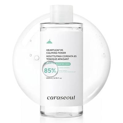 caraseoul Heartleaf 85 Calming Toner for Face | 85% Heartleaf Extract, Korean Toner, JeJu Houttuynia Cordata Extract, for Sensitive Skin, Korean Skin Care 200ml/6.76fl.oz.