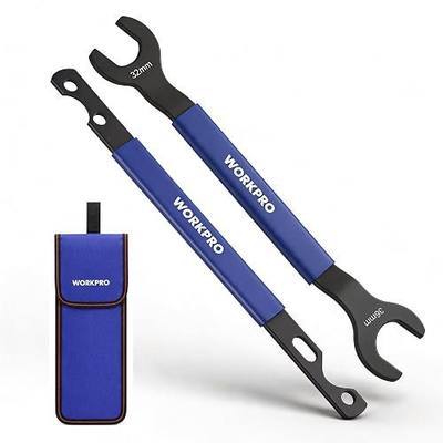 WORKPRO 32mm & 36mm Fan Clutch Wrench Set with Water Pump Pulley Holder | Fan Clutch Removal Tool Kit for BMW, Ford, GM, Dodge, Chevrolet, Jeep. Water Pump Holder, Clutch Fan Tool with Carrying Case