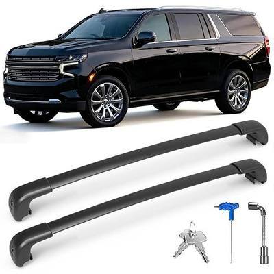 Lockable Roof Rack Cross Bars Compatible with 2021-2026 Chevy Tahoe & Chevrolet Suburban & GMC Yukon XL & Cadillac Escalade ESV, 300lbs Heavy Duty Anti-Theft Aluminum Crossbars