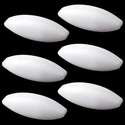 Qunclay 6 Pack Magnetic Stirrer Stir Bar 17mm×50mm 2 Inch Length PTFE Magnetic Mixer Stir Bar Rod for Industrial/Laboratory, Olive Shape, White
