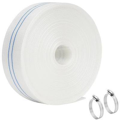 Pool Backwash Hose 1.5 IN × 100 FT, Discharge Layflat Hose for Pool Filter Backwashing, Sump Pump Drainage and Water Transfer, with 2 Clamps